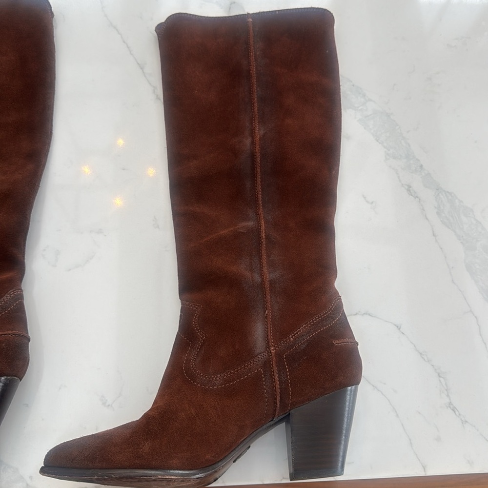 FRYE Renee Seam Tall western oiled knee boot, size 9 - Picture 3 of 6
